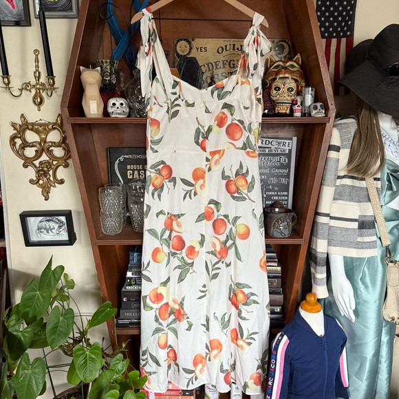 Cider - Fruit Knotted Split Midi Dress - size large - Picture 6 of 7